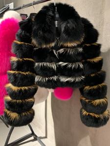 Cappotti in <span class=keywords><strong>Pelliccia</strong></span> Trendy Invernali Personalizzati 2024, Giacca Corta in <span class=keywords><strong>Pelliccia</strong></span> a Colori Abbinati per Uomo e Donna - Product Image 5