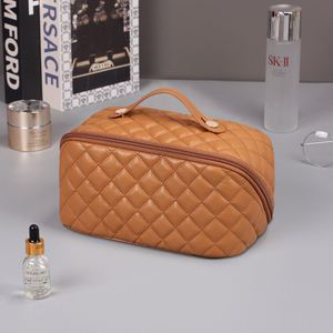 Trousse de Toilette de Voyage de Luxe en Cuir PU Grande Capacité pour Femmes et Filles, Étanche, pour Maquillage et Cosmétiques - Product Image 5