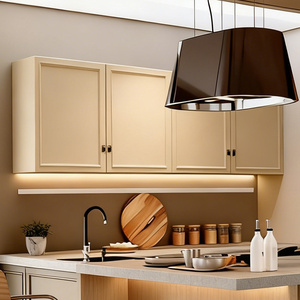 Mobile da Cucina Americano in Legno, Corpo in Truciolato, Anta Senza Vernice, Noce Rosso Okoume, Telaio+Pannello Interno in Truciolato Verniciato, Prodotto in Cina - Product Image 6