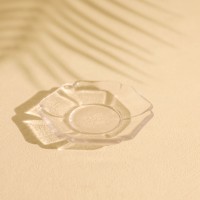 Plaques en verre jetables de haute qualité Crystal Clear Mini plats en verre écologiques pour les fêtes ou les restaurants-Vente en gros