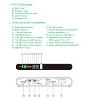 Mini UPS de CC de 17W y 8800mAh con USB de 5V, 9V, 12V, CC de 15V/24V y PoE, Fuente de Alimentación de Respaldo para Router WiFi, Módem y CCTV