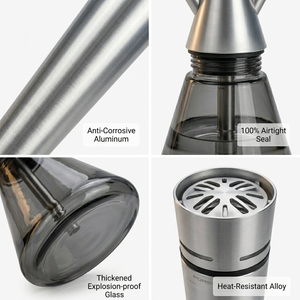 Chicha portable de haute qualité 75 cm 2.1, design unique Porsche, chicha en aluminium argenté, ensemble de chicha de luxe - Product Image 4