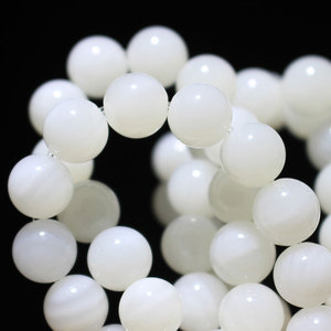 108 <b>Bead</b> Jade Like Seashell Bracelet Gold <b>Threaded</b> Buddhist Prayer <b>Beads</b> Unisex Jewelry Religious Ceremonies Hangzhou Origin - Product Image 4