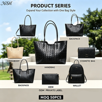 XISHANG Vente en gros Personnalisation Sac tissé de luxe en cuir véritable Sac à bandoulière pour femme Sac assorti Fournisseur d'usine OEM ODM