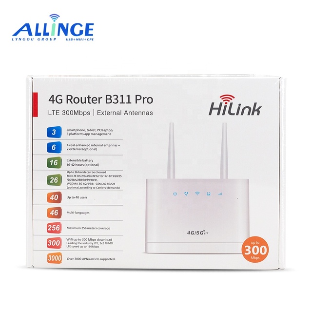 ALLINGE JYUB0515 Original 4G Router Lte B311 Industrial 4G Router With External Antenna