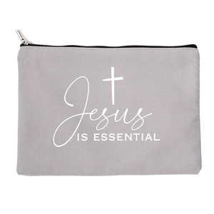 Sac de rangement cosmétique et à crayons à fermeture éclair, motif lettre tendance, thème Jésus, pour femmes, idéal comme cadeau de Noël chrétien - Product Image 3