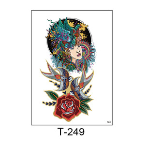 Autocollants de tatouage temporaire personnalisés, imperméables, pour hommes et femmes, tatouage de bras à fleurs - Product Image 2
