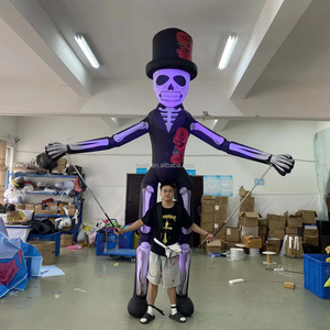 Bộ xương trang phục quái vật sọ con rối bộ xương người Mô hình đầu diễu hành trang phục <span class=keywords><strong>Inflatable</strong></span> cho hiệu suất - Product Image 2