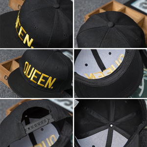 Cappello da Baseball Regolabile con Visiera Piatta e Ricamo Personalizzato 'KING' e 'QUEEN' - Product Image 4