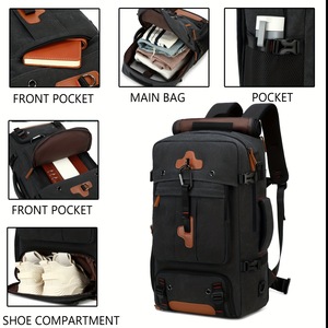 <span class=keywords><strong>Sac</strong></span> à <span class=keywords><strong>dos</strong></span> <span class=keywords><strong>de</strong></span> <span class=keywords><strong>voyage</strong></span> pliable en toile avec logo personnalisé, grande capacité, mode, loisirs, randonnée, <span class=keywords><strong>60L</strong></span>, avec fermeture à glissière - Product Image 2