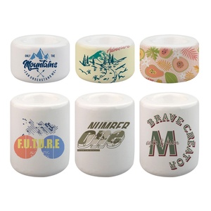 Bougeoir en céramique vierge pour transfert thermique DIY, personnalité, blanc, petit et grand, bougeoir à sublimation - Product Image 6
