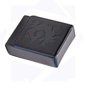 Étui pour cartes de jeu en cuir PU avec doublure en velours pour cartes TCG d'anime, boîte de rangement pour cartes à collectionner, support de voyage pratique - Product Image 3