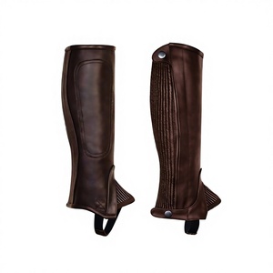 Polainas de Montar a Caballo Estilo Vaquero Australiano para Hombres y Mujeres Adultos, de Lona, para Uso Profesional, con Cierre de Hebilla - Product Image 3