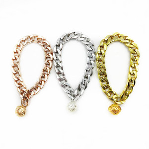 <span class=keywords><strong>Collar</strong></span> de perro cachorro de gato de oro rosa de lujo <span class=keywords><strong>Collar</strong></span> de plástico personalizable Enlace cubano <span class=keywords><strong>Collar</strong></span> de mascota personalizado Cadena Bulldog de moda - Product Image 4