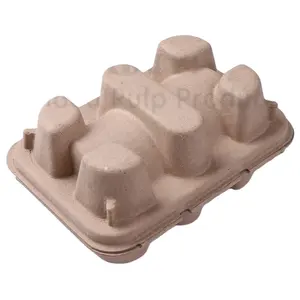 Натуральный коричневый цвет биоразлагаемый лоток для яиц, целлюлоза, упаковка для стеклянной бутылки - Product Image 5