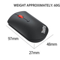 Mouse Nirkabel untuk ThinkPad 4Y50X88822 Dual untuk Kantor Mouse Laser Hitam Ergonomis Laptop Backlit untuk Kedua Tangan