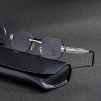 Lunettes de soleil Partagas pour hommes, style professionnel, logo personnalisé, sans monture, verres taillés en diamant, protection UV400