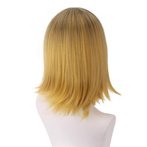 卸売り14インチショートブラックブロンドミックスオシノココスプレMEM <span class=keywords><strong>Cyo</strong></span>ウィッグ合成アニメハロウィーンコスプレコスチュームウィッグ - Product Image 5