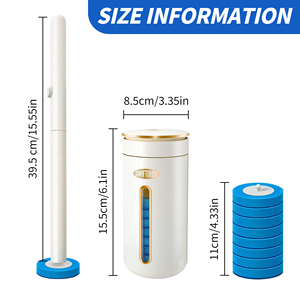 <span class=keywords><strong>Brosse</strong></span> de toilette jetable ronde à usage pratique, blanche, style simple, ensemble de brosses de nettoyage <span class=keywords><strong>brosse</strong></span> de toilette murale - Product Image 5