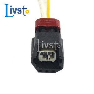 橡胶外壳 2 极黑色防水纯铜导体 600V 额定 IP67 汽车连接器 汽车电子用插头 - Product Image 2