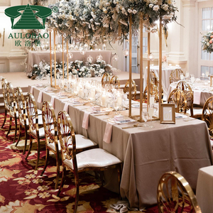 Modern Restaurant Upholstered Cushion Gold Metal Wedding Event <b>Chairs</b> - Product Image 3