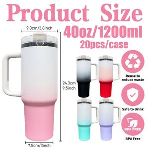 USA Spring New 40oz H2.0 Ombre Matt Powder Tumbler Black Under Vacuum <b>Water</b> <b>Bottle</b> Travel Camper Coffee Mug <b>with</b> <b>Straw</b> <b>for</b> Laser - Product Image 3