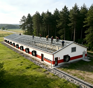 Gallinero de Gran Escala para Pollos de Engorde/Reproductoras - Nave Avícola Metálica Prefabricada con Estructura de Acero Galvanizado - Product Image 3