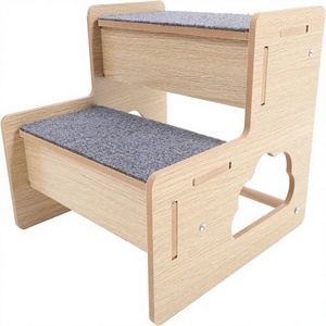Scaletta per Cani in Legno a 2 Gradini, Antiscivolo, Portatile, per Letti e Divani, Accessorio per Gatti Piccoli - Product Image 1