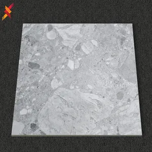 Italy gray rustic matte finished cement look glazed porcelain wall terrazzo floor tiles malaysia 600x600