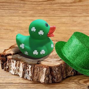 Irish St. Patrick's Day Style Children <b>Bath</b> Toy Rubber Yellow Duck Customize Colour Shape Good Quality Eco Friendly Safe - Product Image 6