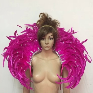 Party <strong>Halloween</strong> <strong>Decoration</strong>/feather Clothes Feather Headpiece Backplate Feather Headwear Backplate - Product Image 4