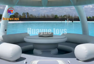 HUAYUEサマーコマーシャル遊具プラットフォームソファ水おもちゃウォーターゲーム大人面白いキッズアクアインフレータブルウォーターバードック - Product Image 3