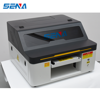Impresora de inyección de tinta de cama plana UV pequeña para caja de teléfono vidrio madera Metal pegatina botella de transferencia Cilindro giratorio máquina de impresión Digital