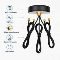 Antenne combinée WiFi LTE 868 MHz 50 Ohm à 4 câbles et fixation par vis pour équipement de communication