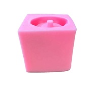 2025 créatif 3D dés surface cube forme bricolage plâtre ciment béton bureau maison bureau charnu fleur pot silicone moule