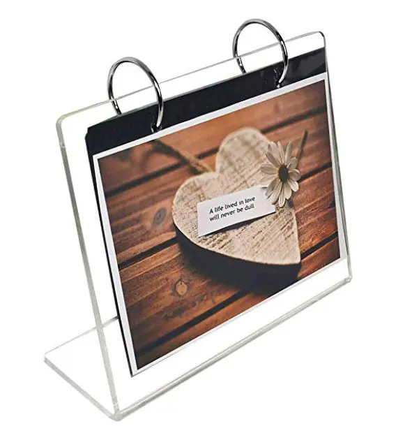 L type desktop 26 foto clips tassen foto display houder stand acryl menu album stand