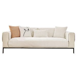 Doux et confortable lait velours Basho feuille canapé housse coussin antidérapant serviette canapé couverture meubles protecteur pour salon - Product Image 5