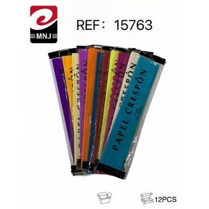 Confezione Mista di Carta Crespa 12 Colori Stampa Offset Made in China per Decorazioni e Lavori di Carta - Product Image 2