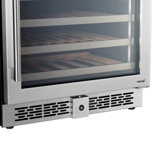 Refroidisseur de boissons électrique personnalisé en acier inoxydable noir, armoire réfrigérante à température constante, capacité 130L, pour la maison et l'hôtel - Product Image 2