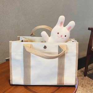2025 coreano Ins moda mamá bolsa de lona de gran capacidad solo hombro bandolera multifuncional portabebés - Product Image 1