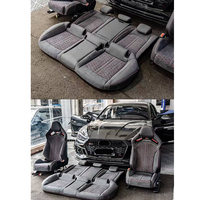 Kit de coussins de siège sport style RS GT amélioré et housses de course en cuir personnalisées de luxe pour Audi A3 A4 A5 A6 A7 2017-2024 pour transformation en RS