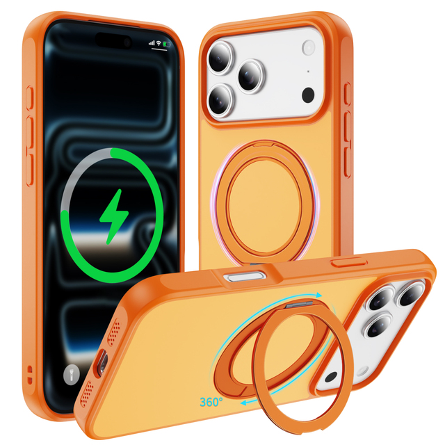 Wholesale Strong Magnetic Stand Shockproof PC+TPU Phone Case for iPhone 11 12 13 14 15 16 17 Pro Pro Max