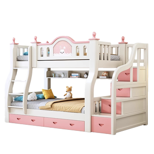 <span class=keywords><strong>Cama</strong></span> litera de madera maciza de diseño moderno, <span class=keywords><strong>cama</strong></span> de madera de dos niveles alta y baja <span class=keywords><strong>con</strong></span> estantería pequeña para apartamento, <span class=keywords><strong>cama</strong></span> doble suave y <span class=keywords><strong>cama</strong></span> infantil - Product Image 5