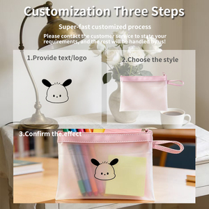 Waterproof Clear TPU Document Bag Eco-Friendly Soft Carry Pouch for A/A5/A6 for School Office <strong>Filing</strong> Cosmetic Toiletry <strong>Storage</strong> - Product Image 3