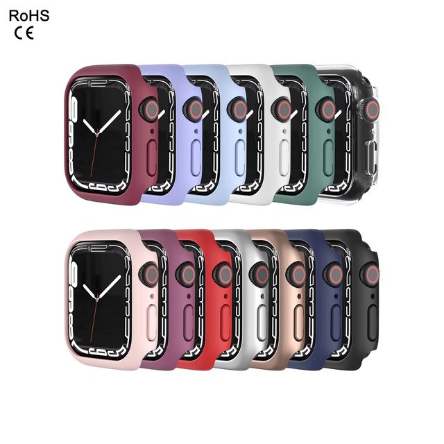 High Quality Multicolor Full Cover Watch Case Anti-Scratch Pc Protective Watch Case For Iwatch 7