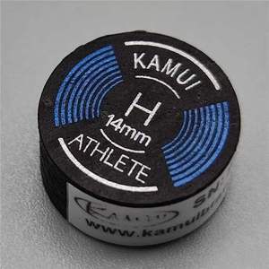 Nouvelles pointes de queue de billard Kamui Blue Athlete 14 mm en cuir de porc multicouche, <span class=keywords><strong>pointe</strong></span> large, dureté S/M/H, contrôle amélioré pour billard professionnel - Product Image 5