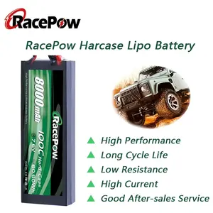 Lipo Rc Auto Accu Packs 2S 7.6V 100c 8000Mah Oem Oplaadbare Lipo Batterij Hard Case Lipo Rc Accu Rc Auto - Product Image 2