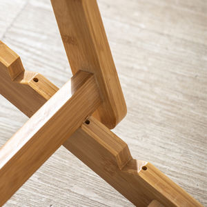 مخصص المحمولة للطي منخفضة ، الجلوس البحر الاسترخاء شريط خشب الساج طوي كرسي الشمس في الهواء الطلق الخشب الترفيه صالة الشاطئ سطح السفينة الكراسي/ - Product Image 5