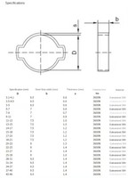 Prix usine métrique galvanisé en acier sertissage Double oreille collier de serrage couple pour la fixation de tuyau de gaz