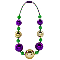 Novedades al por mayor LED iluminan 44 "Jumbo Mardi Gras Outfit collar de cuentas con 3 modos de luz dinámicos para diversión festiva